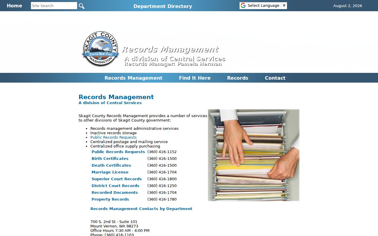 Skagit request hub for Mount Vernon public records